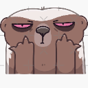 badger_flip_finger Discord sticker - The mycelium
