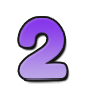 Number two in a bold, rounded font with a purple gradient fill.