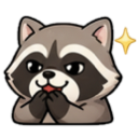 169_mischievousraccoon custom emote from Rabbit Hole