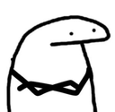 Flork character with arms crossed and a blank, skeptical expression.