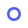 A solid blue circle centered on a black background.