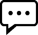 Speech bubble with three dots inside indicating active typing.