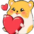 HamsterHeart Discord sticker | Μ Λ Υ V Ι L L Ξ