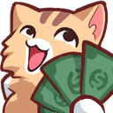 catmoney Discord sticker from The Dutch Cozy Game Valley