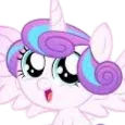 Flurry Heart the alicorn pony smiling with wide, sparkling eyes.