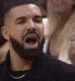 Drake with a wide open mouth expressing intense shock and disbelief.