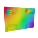 Envelope colored with a rainbow gradient representing magical mail.