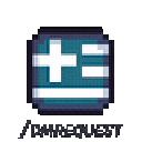 Greece flag stylized as a pixelated command button with the text /dayrequest underneath.