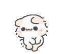 A small white kitten with pink ears bashfully covering its face with its paws.