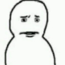 A simple line-art drawing of a face looking confused and skeptical.