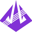 Purple diamond emblem with sharp black angular lines inside.