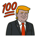 trump100 Discord sticker - SolOnChain