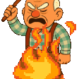 onfire animated emote from Grumpsville
