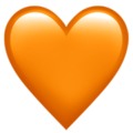 Orange heart symbol representing love and affection.