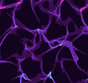 Purple lightning bolts crackle across a dark background in a pixel art style.
