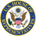 The official seal of the U.S. House of Representatives featuring an eagle clutching arrows and an olive branch.