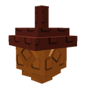 A pixelated brown acorn with a blocky design.