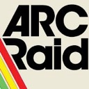 ARC Raid logo text with bold black lettering and colorful diagonal stripes.