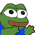 pepe_happyhug custom emote from ✧👻˳˚Friends Lounge🌙꒱꒱