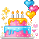 birthdaycake145 animated Discord emote - Baatein™ Café ||☕ Social • Hindi • VC • Chill