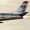 Fighter jet flying at high speed with a motion blur effect.
