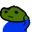 Pepe the Frog scratching his head with a confused expression.