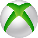 Xbox logo sphere with a glowing green X on a white background.