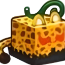 Leopard fruit from Blox Fruits with a blocky, spotted design and ears.