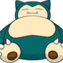 Snorlax sleeping with a peaceful expression.