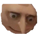 Gru from Despicable Me with a suspicious and confused facial expression.