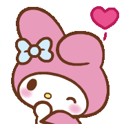mymelodyheart animated Discord emote | bunette Ი⑅𐑼