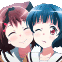 KasuRimiSnuggle animated emote | Anime Sekai