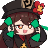 hutaoP2W animated Discord emote - Curatorium of Secrets