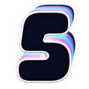 Number five stylized with a dark center and glowing blue and purple edges.