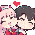 V_zerotwo_hug Discord sticker from Vulcan