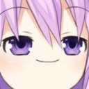 Neptune from Hyperdimension Neptunia with a distorted, smug, and knowing facial expression.