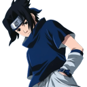Sasuke Uchiha standing with a cool, stoic expression.