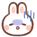 bunny_despair Discord sticker from ۶ৎ　‿　cemetery　 ݁ 　˖
