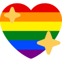 rainbowprideheart custom emote from ★ the safe place