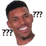 Nick Young looking at the camera with a confused expression and question marks floating around his head.