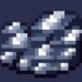 Silver ore cluster rendered in a retro pixel art style.