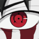 Sharingan eye evolving through four stages of the iconic red and black pattern.