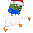 christmaspeperidingagoose animated GIF emoji - West 187 Network