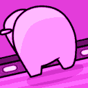 TwerkAmogusPink animated GIF emoji - Heart.exe