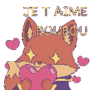 JeTaimeBoubou custom emote from ✨La bonne ambiance✨🦊