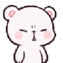 Milk bear showing various expressions of annoyance and anger.