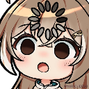 Chibi anime girl with a wide-eyed, confused expression and a circular loading icon spinning above her head.