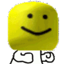 Four stick figures with yellow heads showing a progression of a melting, increasingly wide, and mischievous grin.