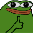 Pepe the Frog smiling and giving a thumbs up gesture.