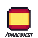 Spain flag displayed in a pixel art style.